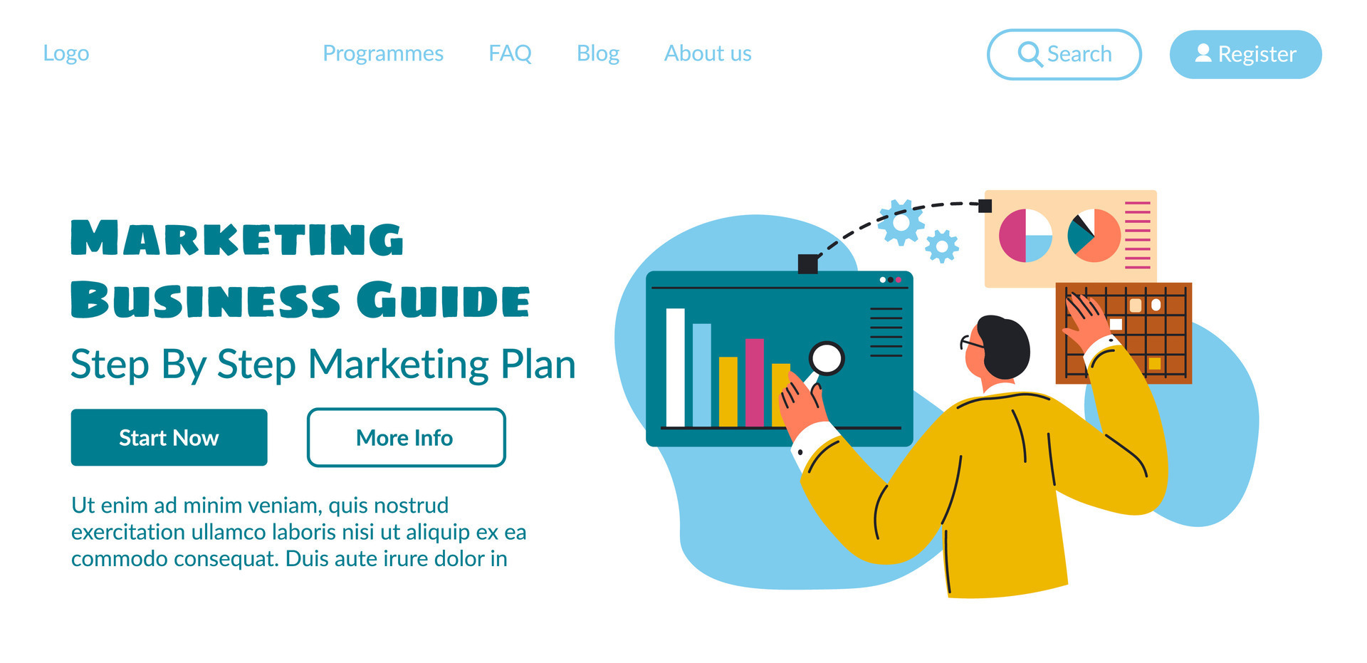 Marketing Business Guide Step By Step Plan Web 26199526 Vector Art At Marketing Business Guide Step By Step Plan Web 26199526 Vector Art At
