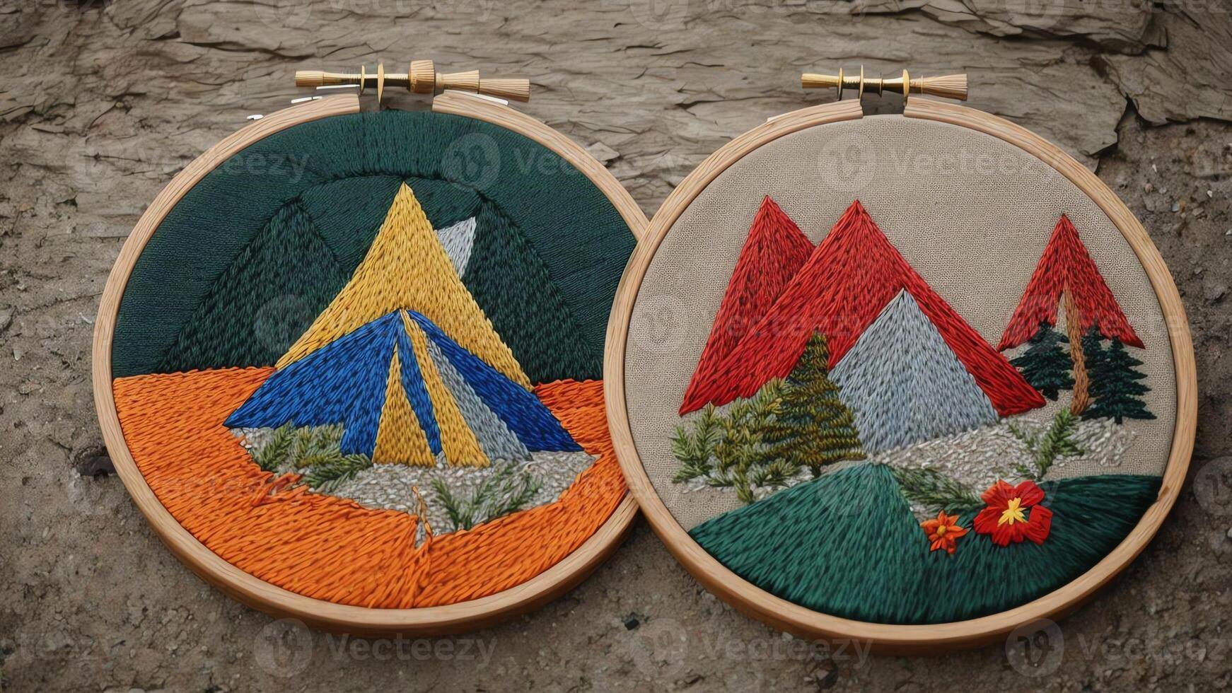 Stitched Serenity A Campsite Reservation on National S mores Day. . photo