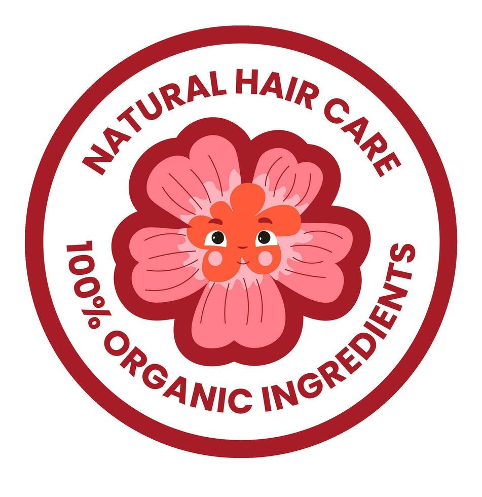 Natural hair care, organic ingredients labels 26199553 Vector Art at Vecteezy