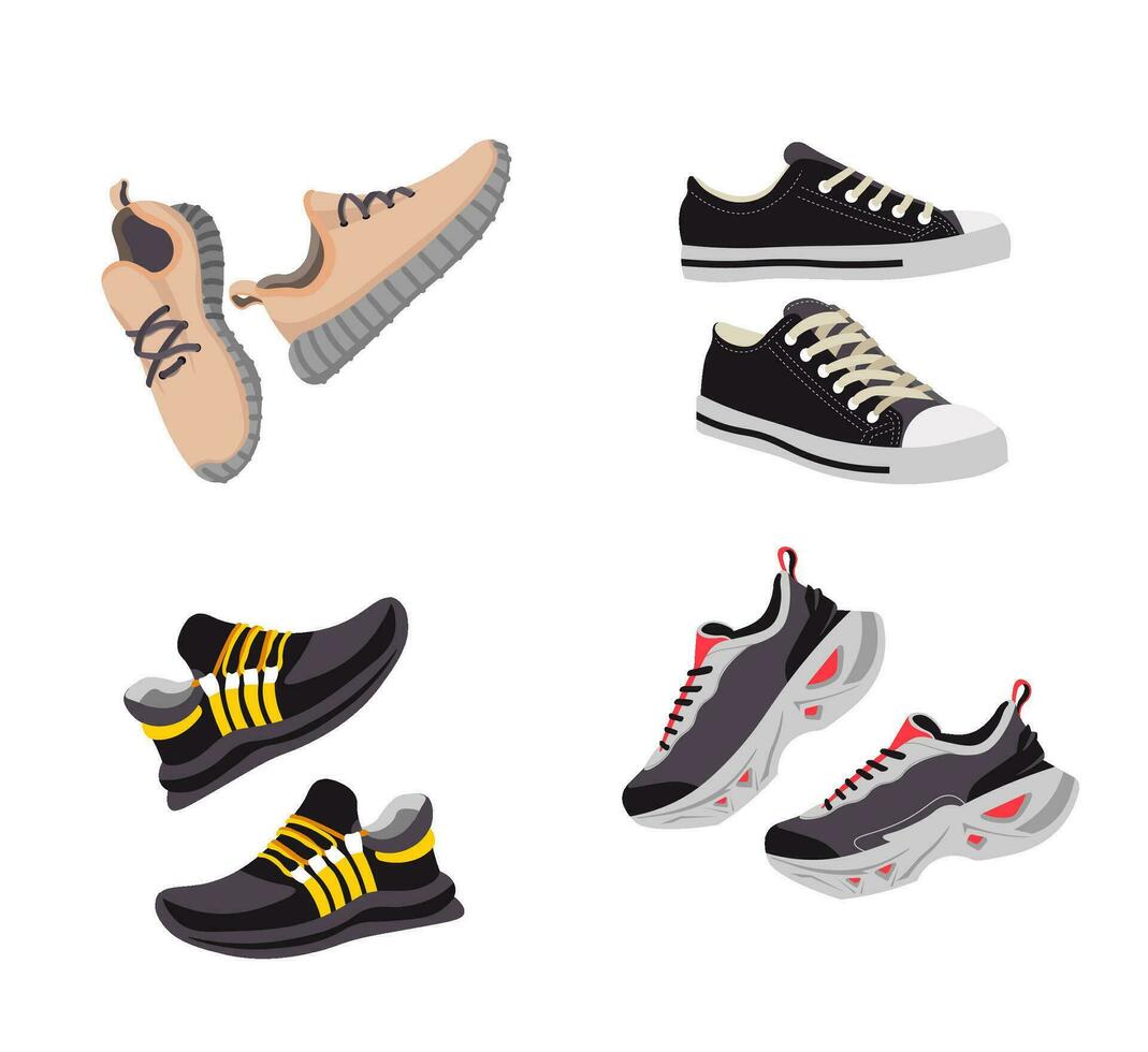 Sneakers for women, stylish shoes for females vector