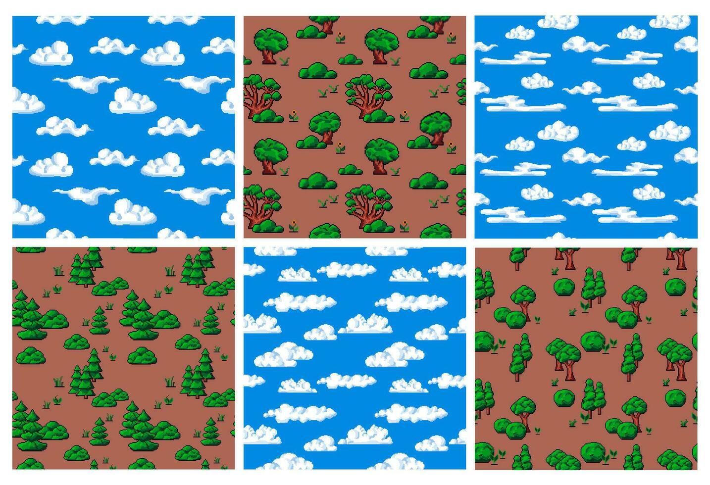 Background decoration with pixel game elements vector