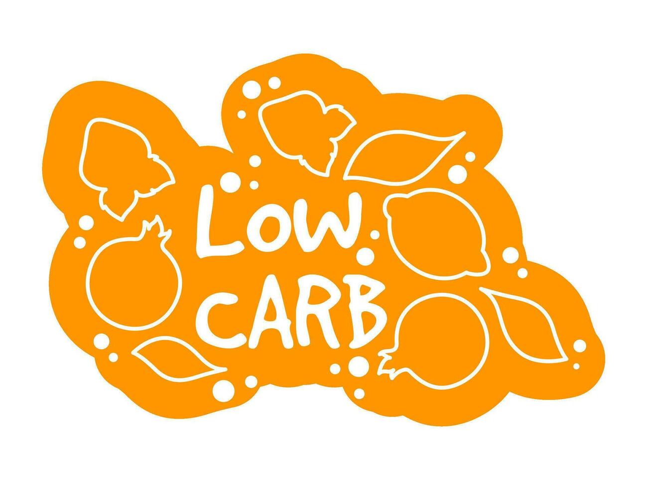 Low carb meal and dishes, healthy products vector