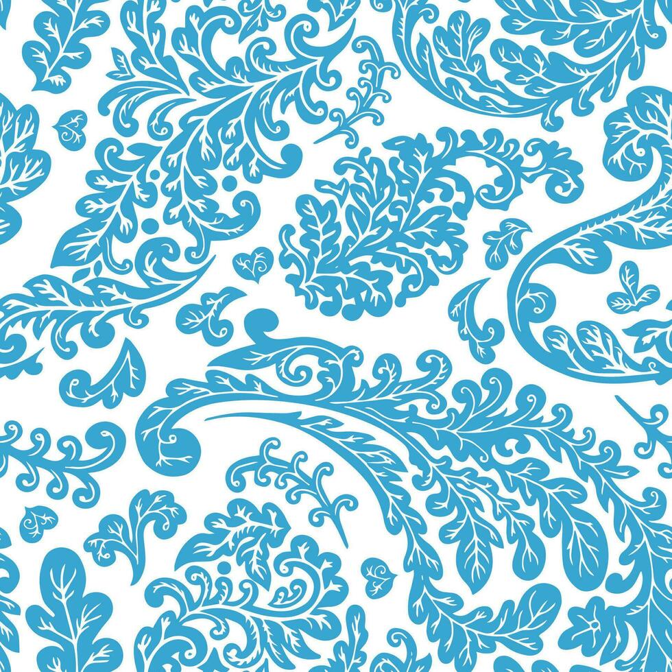 Flourishing flowers and branches seamless print vector