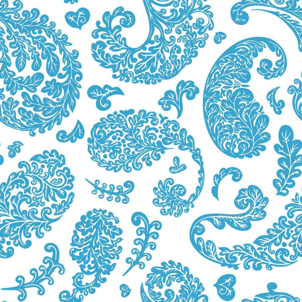 Leaves and branches, floral seamless patterns vector