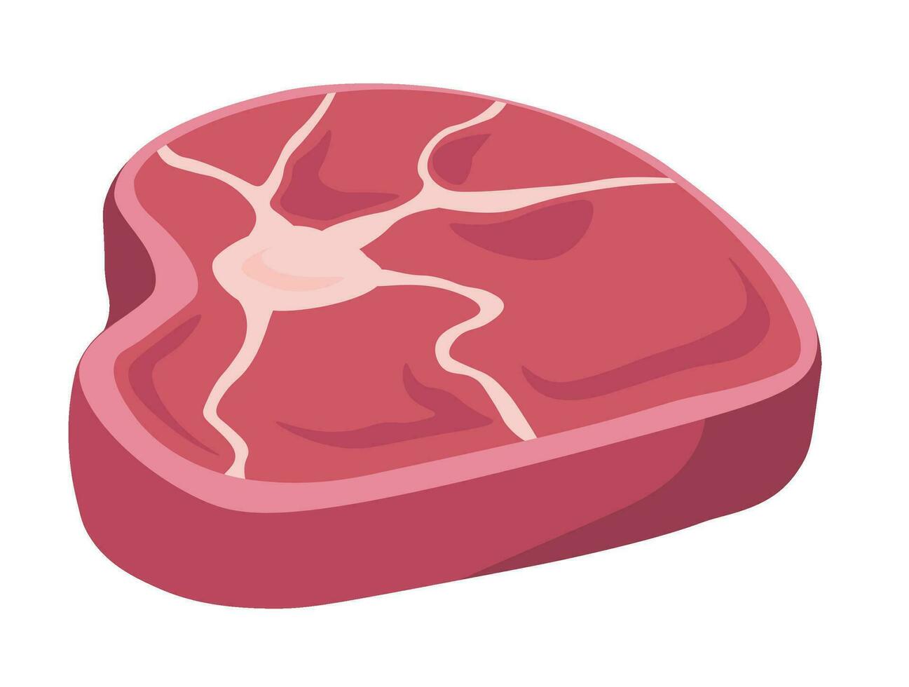 Meat products, fresh cut of pork or beef vector