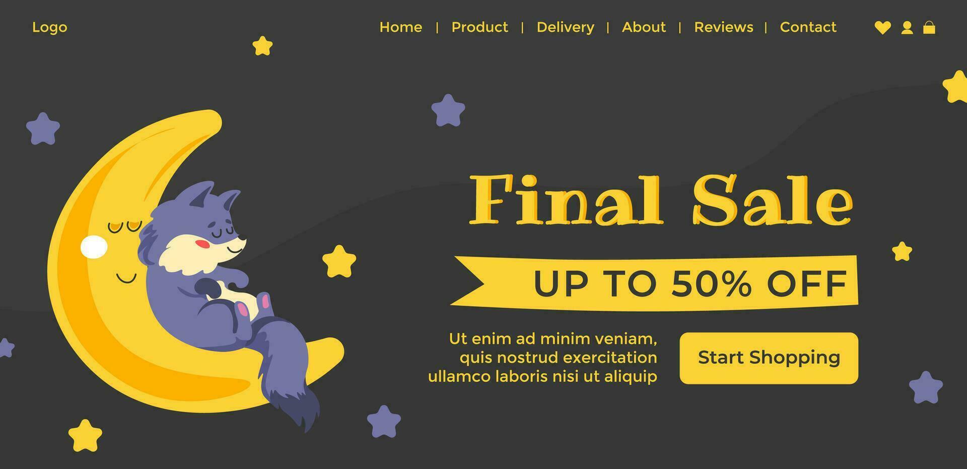 final venta, arriba a cincuenta por ciento descuento sitio web vector