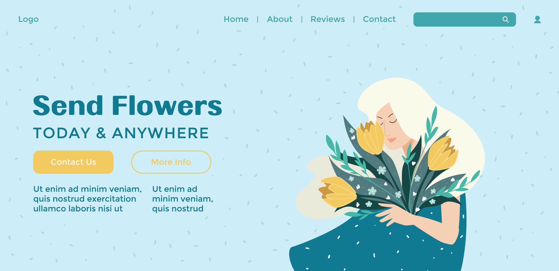 Send flowers today and anywhere, contact us web 26199767 Vector Art at