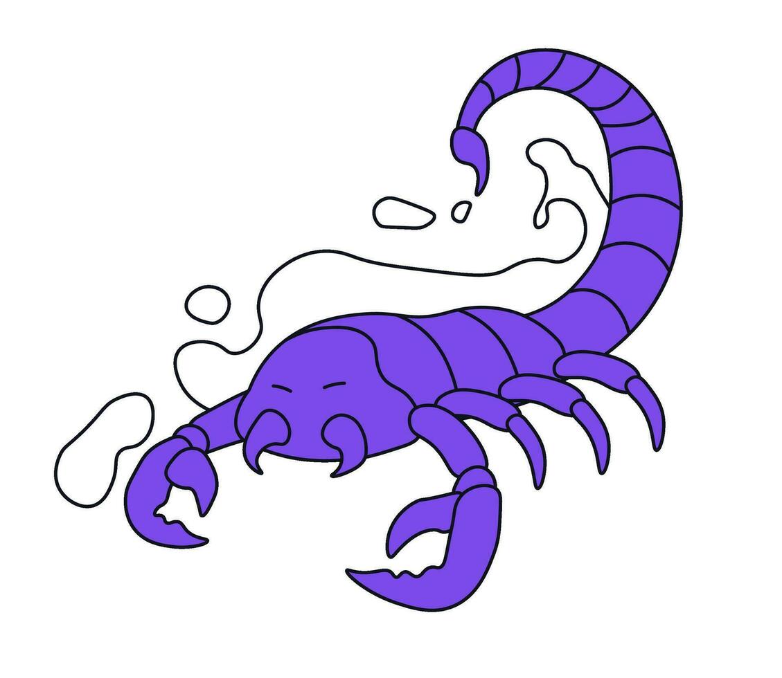 Zodiac sign of Scorpius Scorpion, astronomy symbol vector