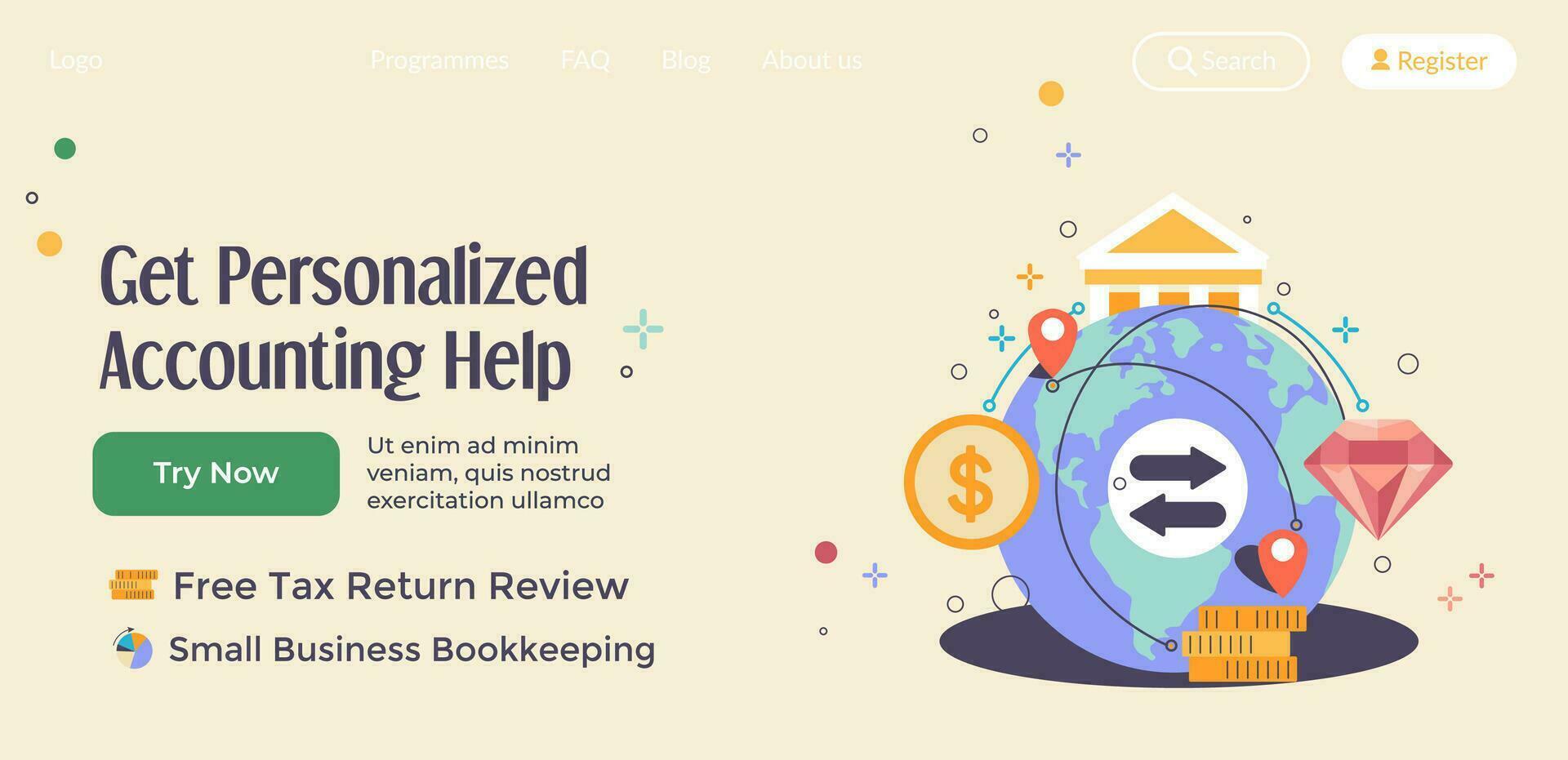 Get personalized accounting help, trey now web vector