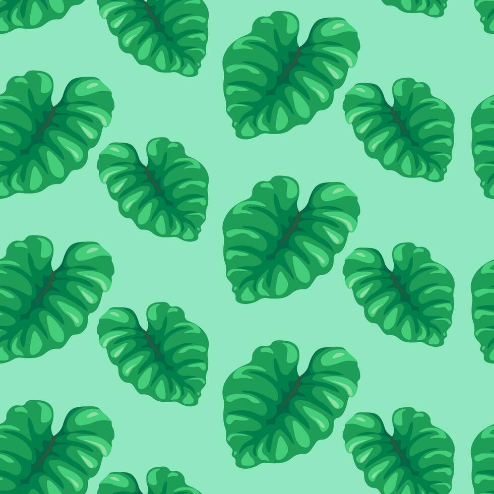 Tropical leaves and branches seamless pattern vector
