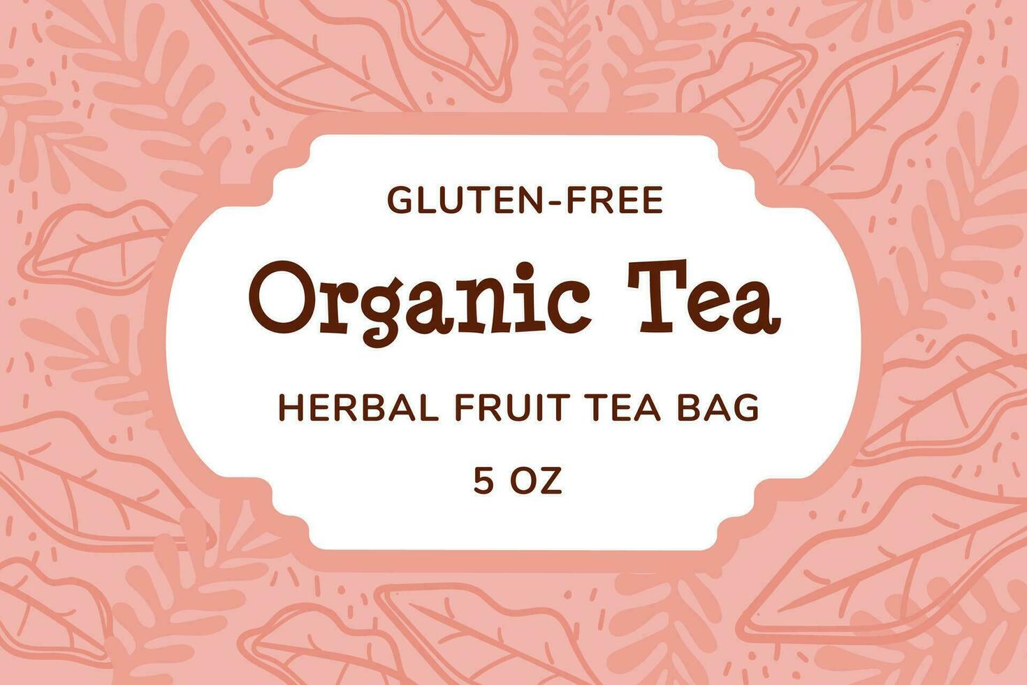 Gluten free organic tea, herbal fruit bag vector