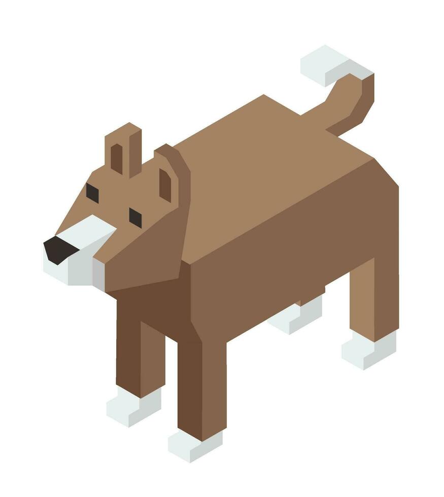 animal modelo o de madera cifra, perro canino mascota vector