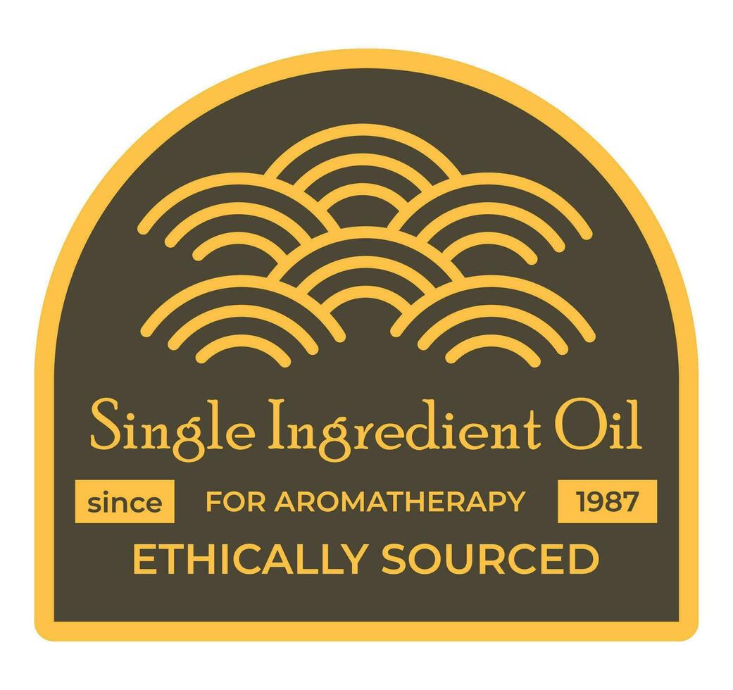 Single ingredient oil for aromatherapy labels vector