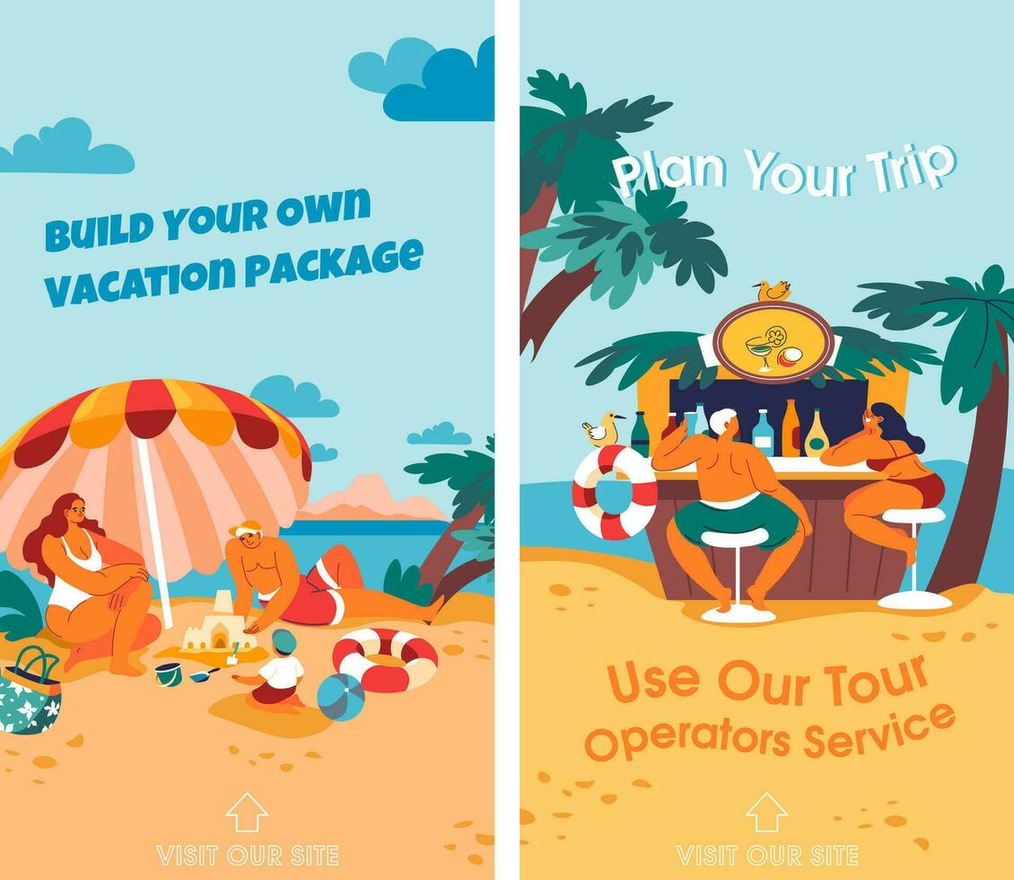 construir tu propio vacaciones paquete, plan tu viaje vector