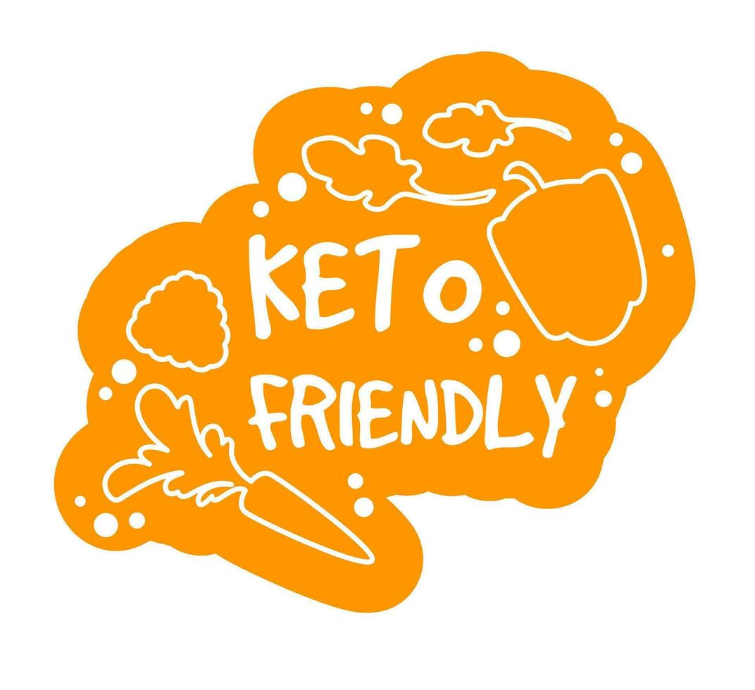Keto friendly dieting and nourishment banner label vector