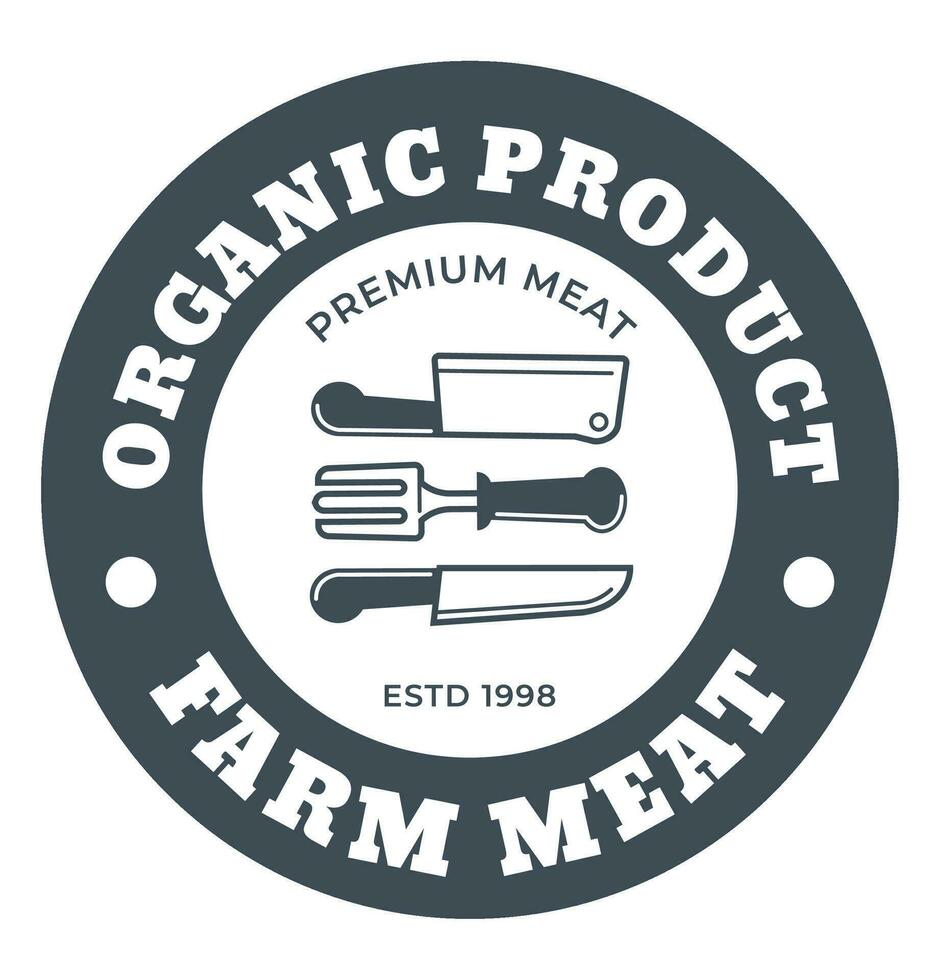 orgánico producto granja carne, prima ingrediente vector