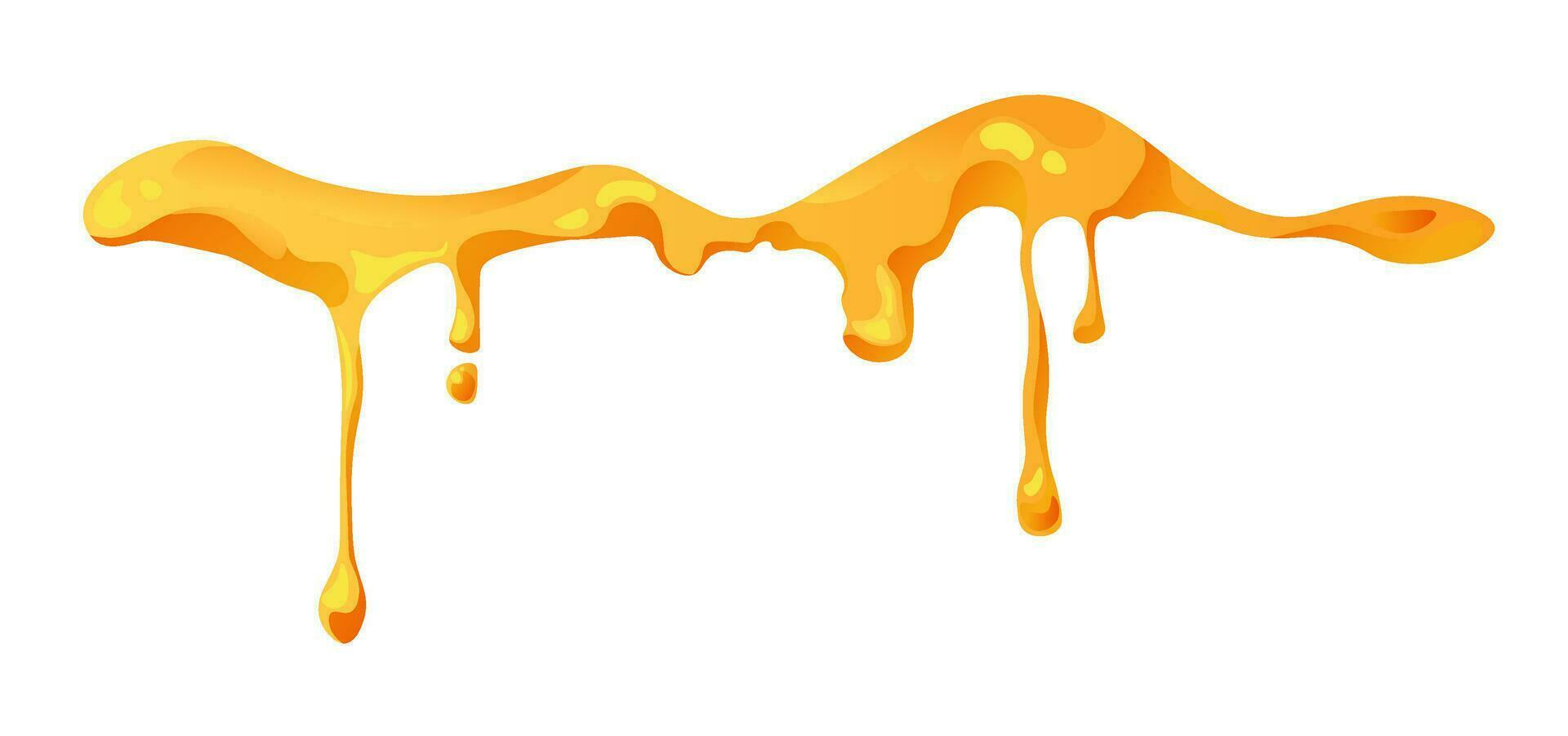 Sticky honey, sweet nectar with drops organic meal vector