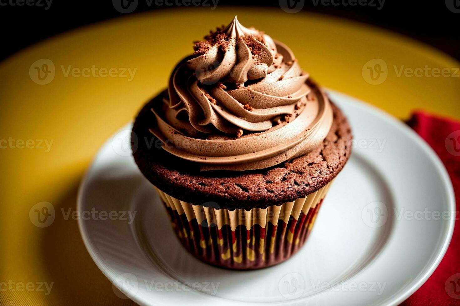 Exquisite Damasco Cake Cupcake A Sweet Delight for the Senses. AI Generated. photo