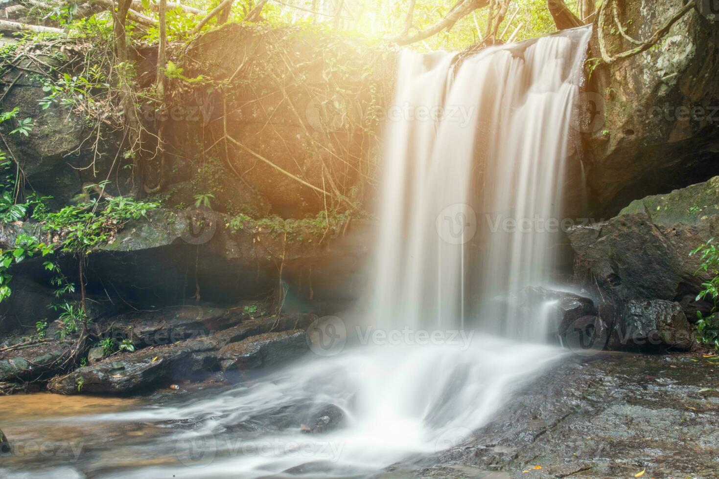 Kbal Spean the mystery waterfall on Kulen mountains range of the