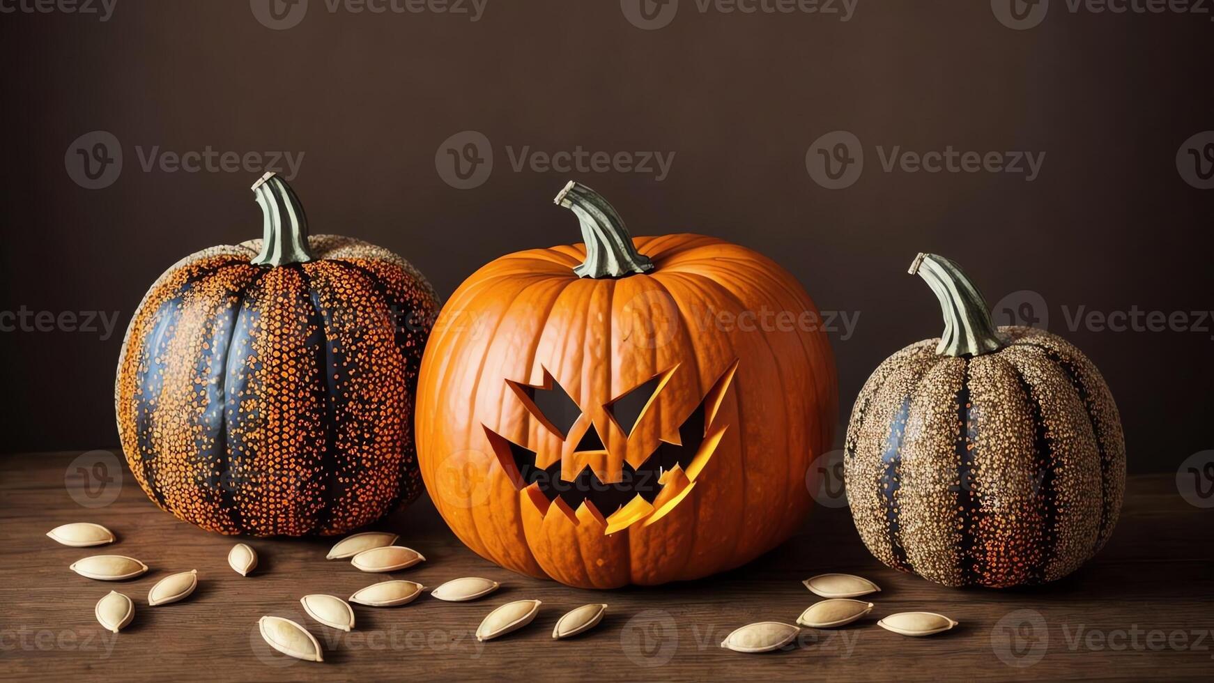 Intricate Patterns of Pumpkin Seeds. . photo