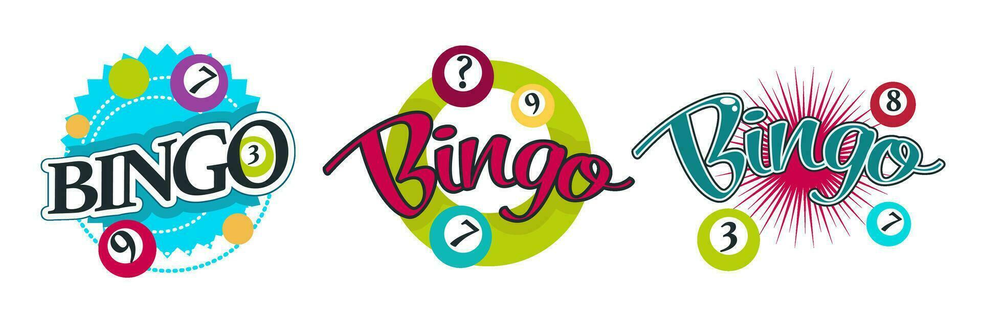 loto y bingo, suerte y victorioso juego vector