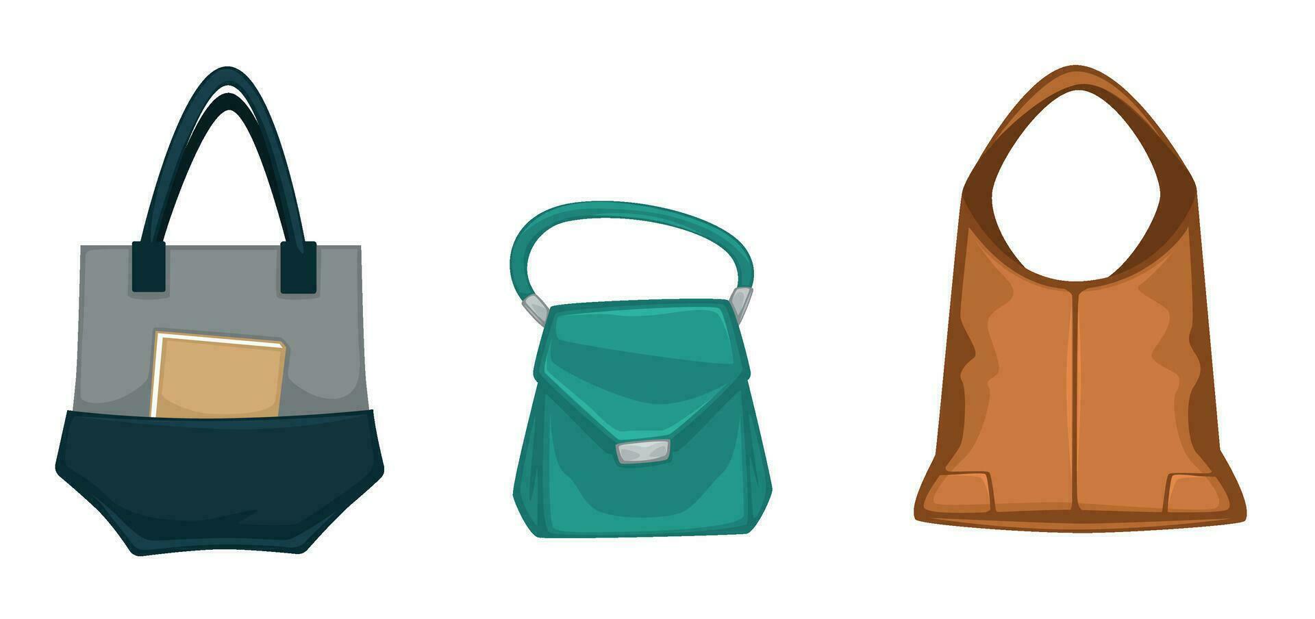 Accessories for women store bags and purses vector