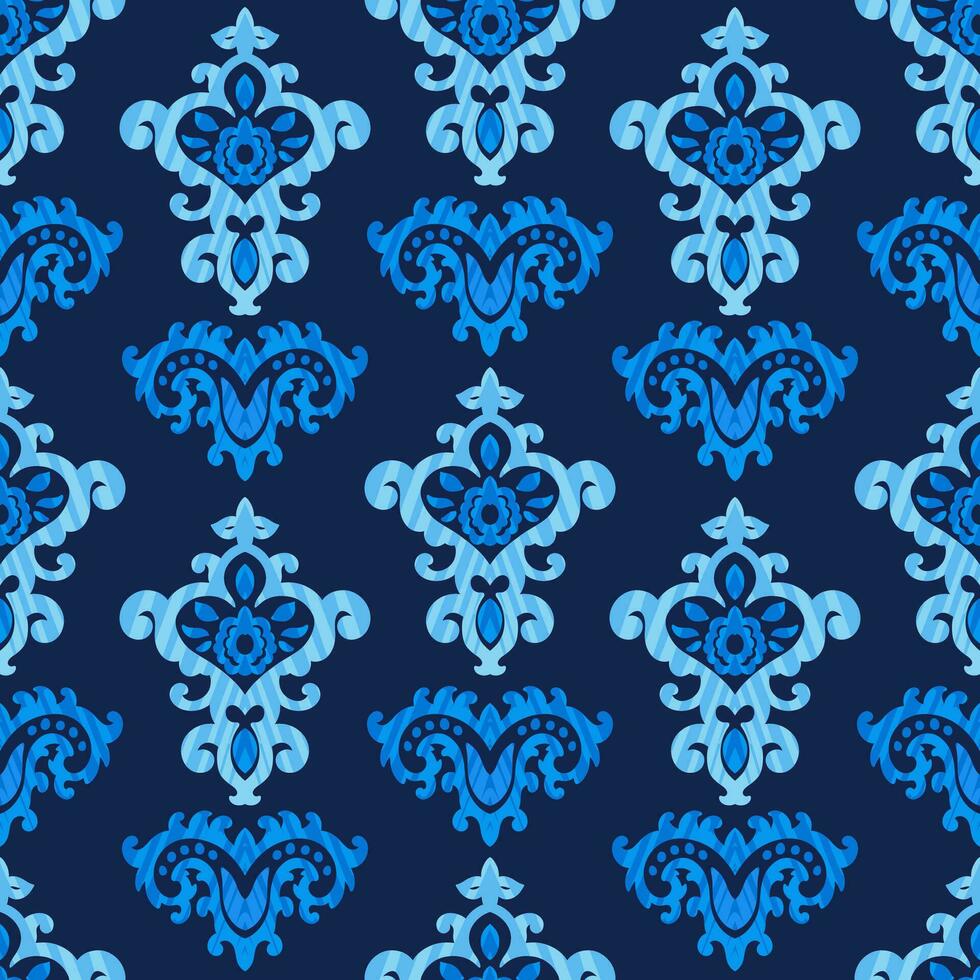 Flourishing flowers and leaves, seamless print vector
