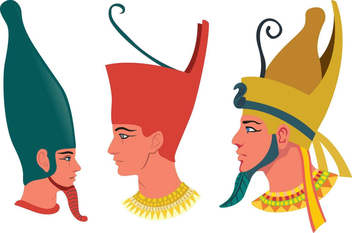 illustration of ancient egyptian head vector