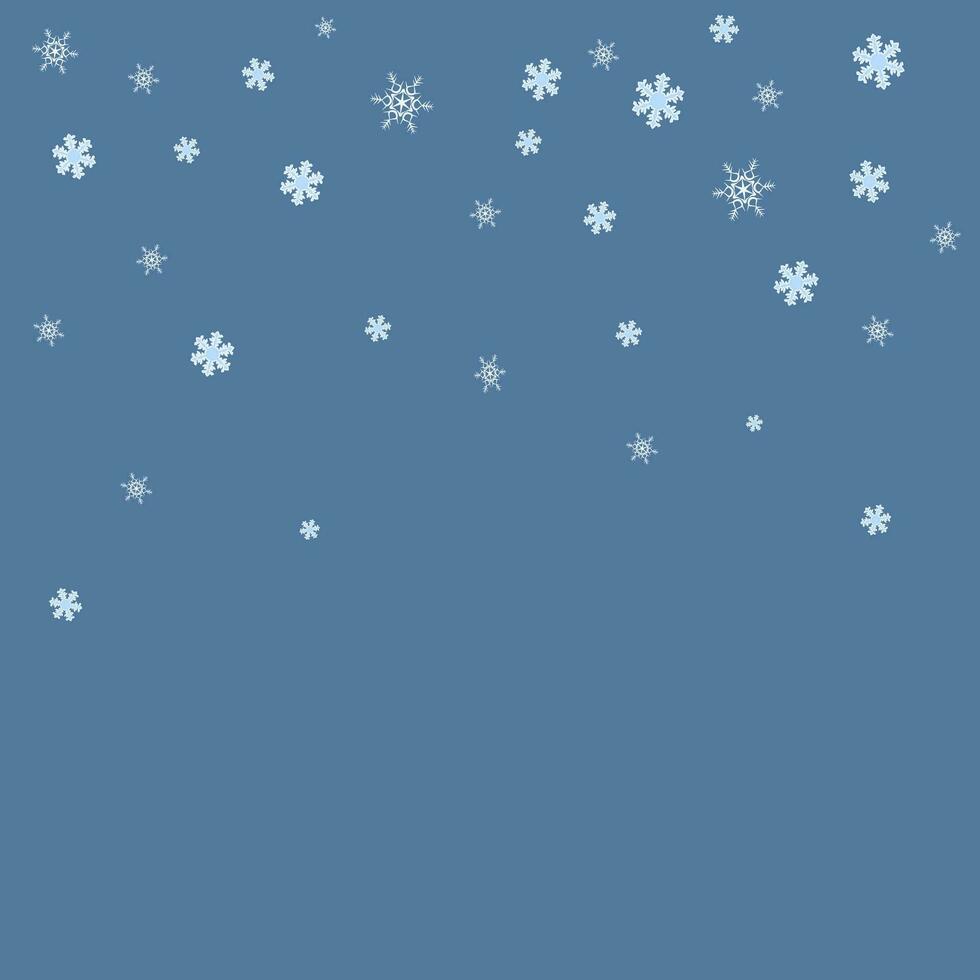 snow falling winter season background vector