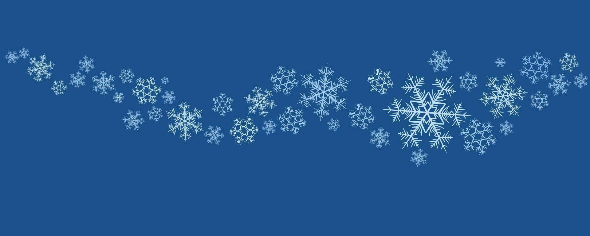 snow falling winter season background vector