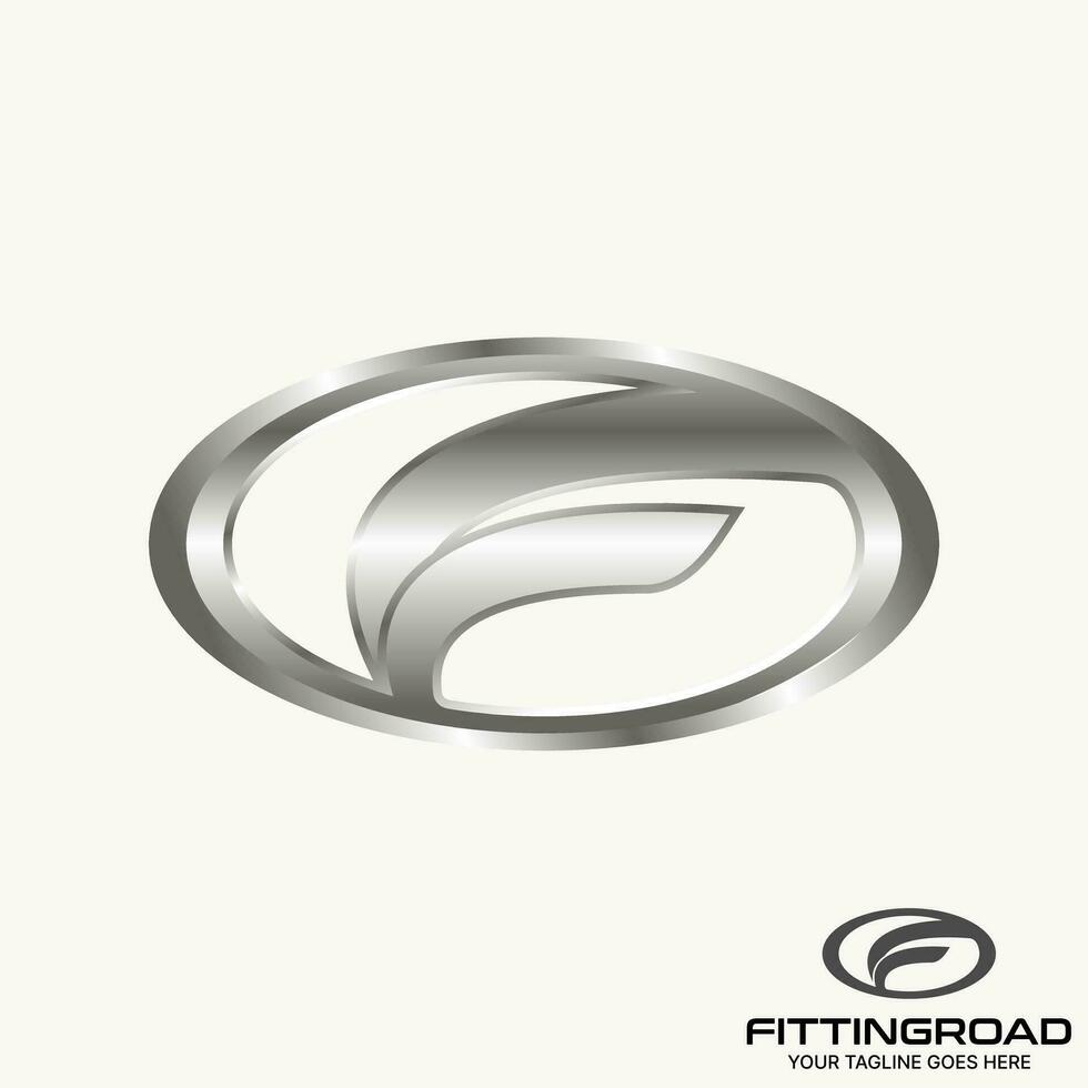 Logo design graphic concept creative abstract premium free vector stock letter F or FR font with emblem ellipse Related to typography initial monogram