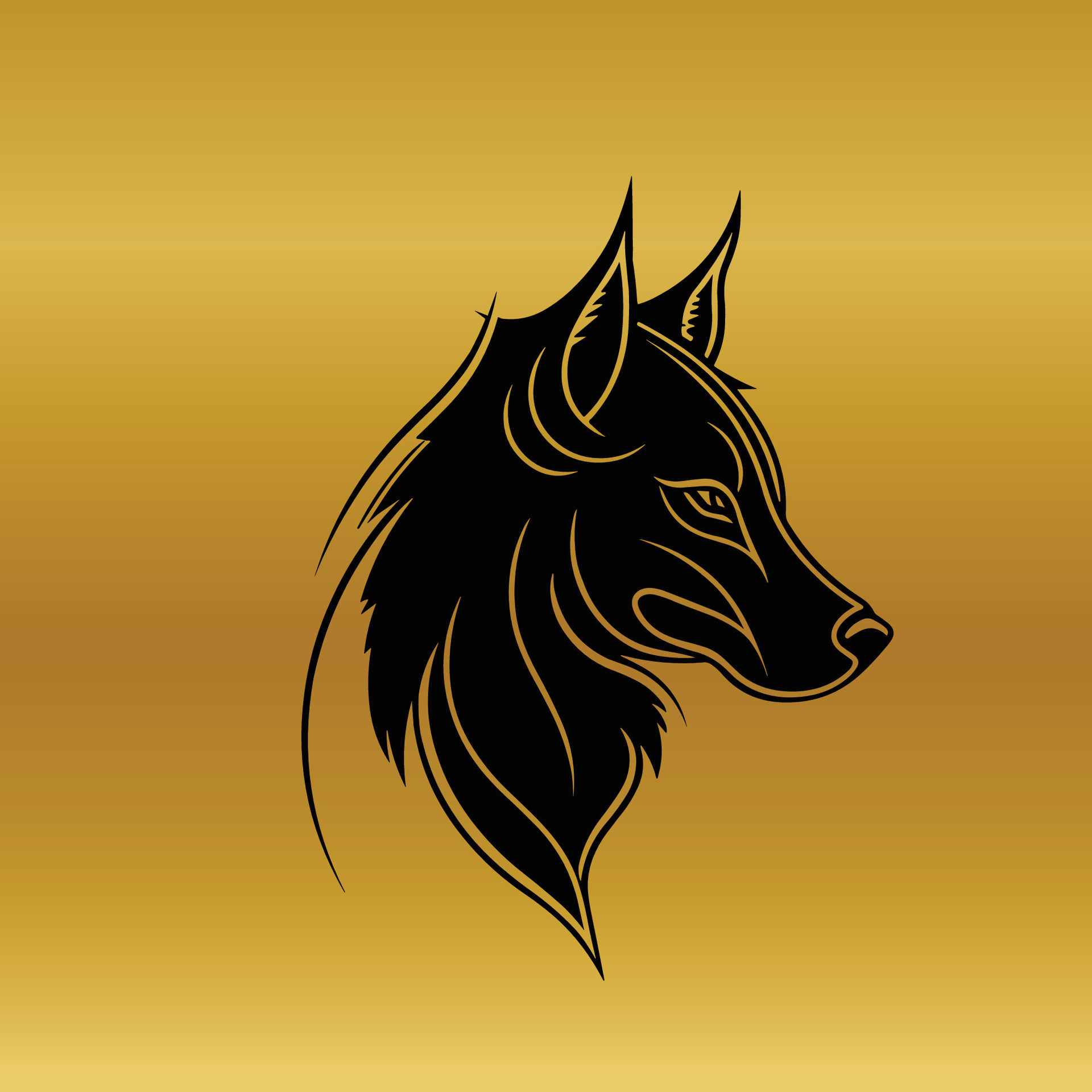 black dog head on yellow background 26200621 Vector Art at Vecteezy