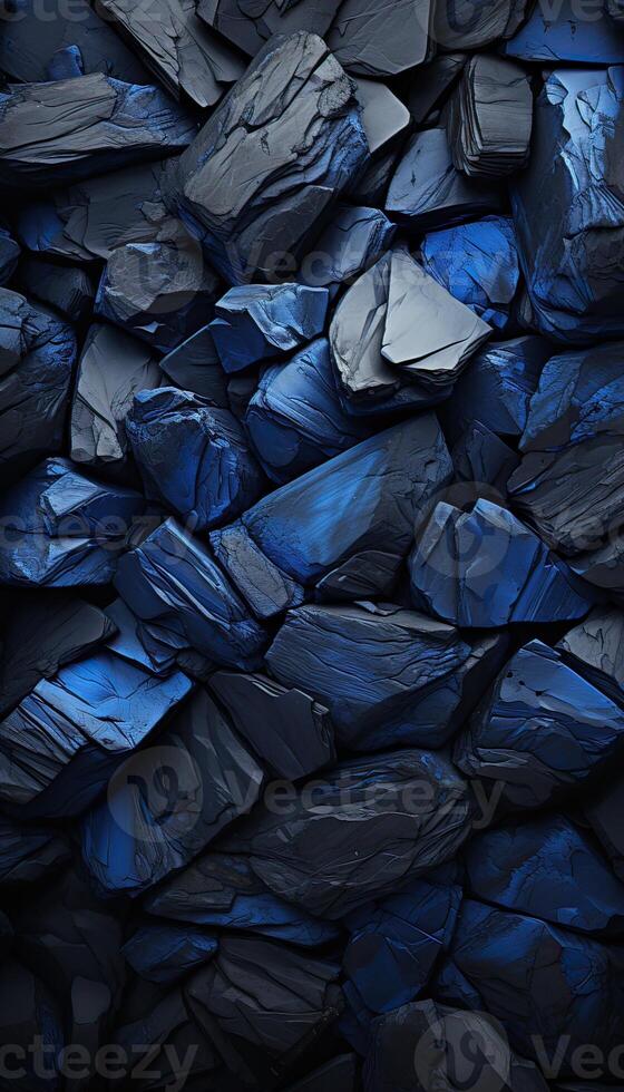 illustration of dark monochrome liken blue, texture, abstract, psychedelic, vibrant background photo