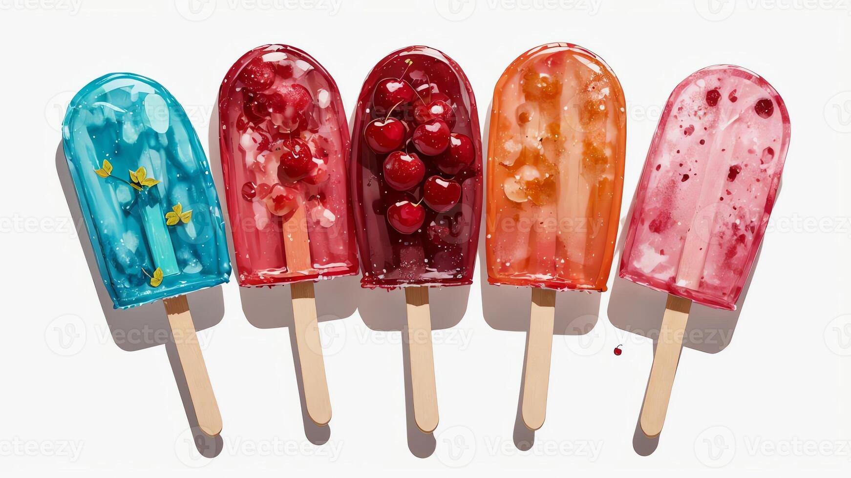 Paper Delights A Cherry Popsicle Fantasy for National Cherry Popsicle Day. . photo