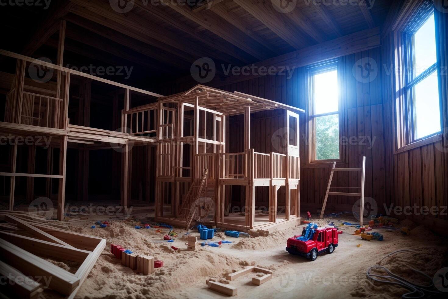 construir tu Sueños con un realista jugar edificio colocar. ai generado. foto