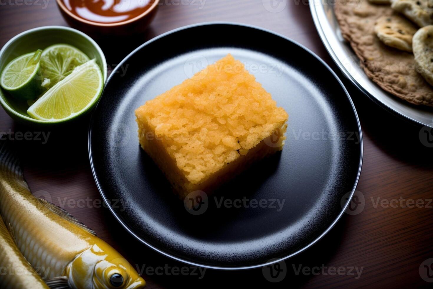 Oceanic Delicacy A Captivating Acaraje with Fish. . photo