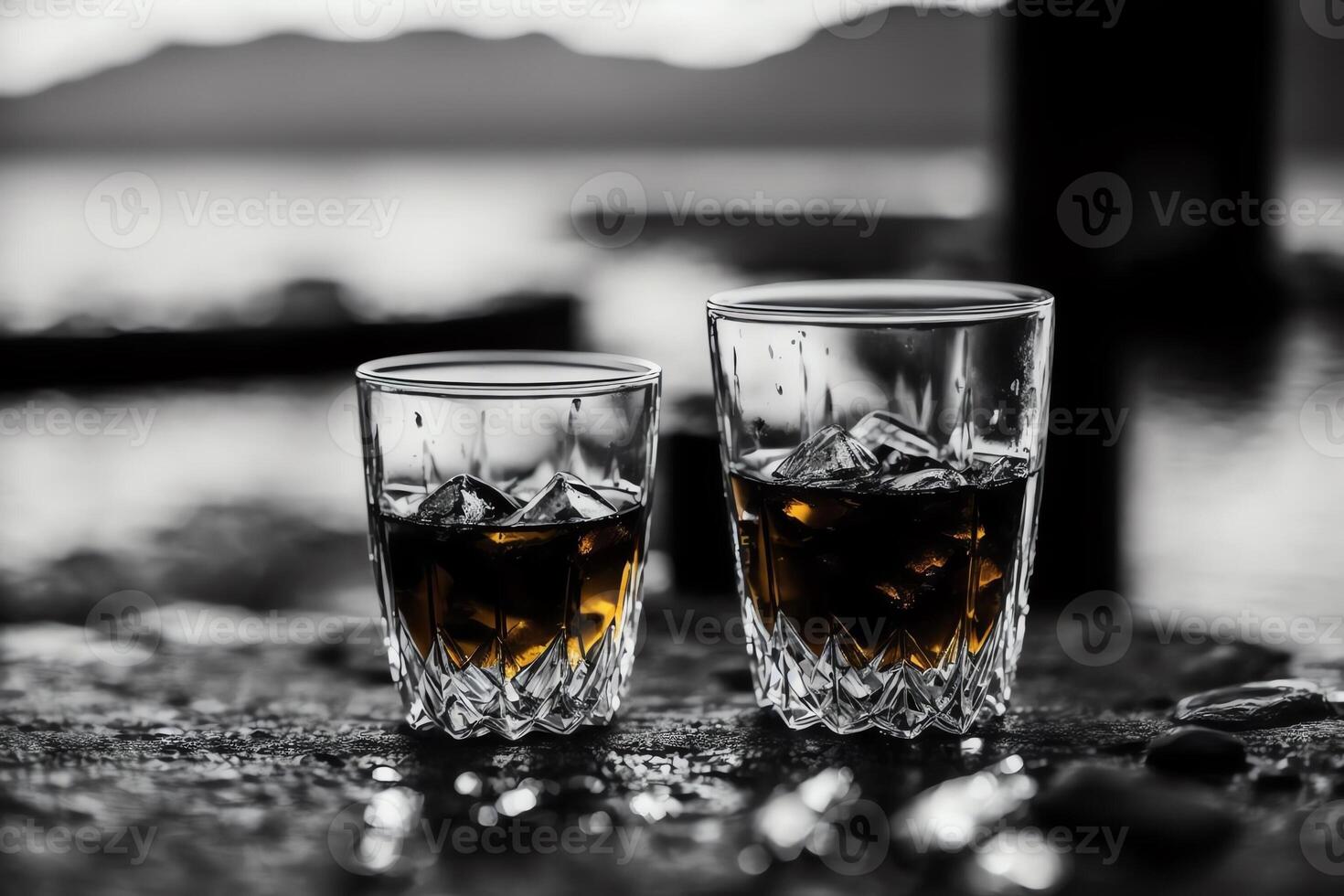 Classic and Timeless Rum on the Rocks. . 26201365 Stock Photo at Vecteezy
