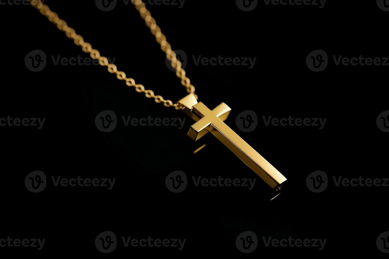 Divine Grace Illuminating the Symbolism of a Cross Pendant. . photo