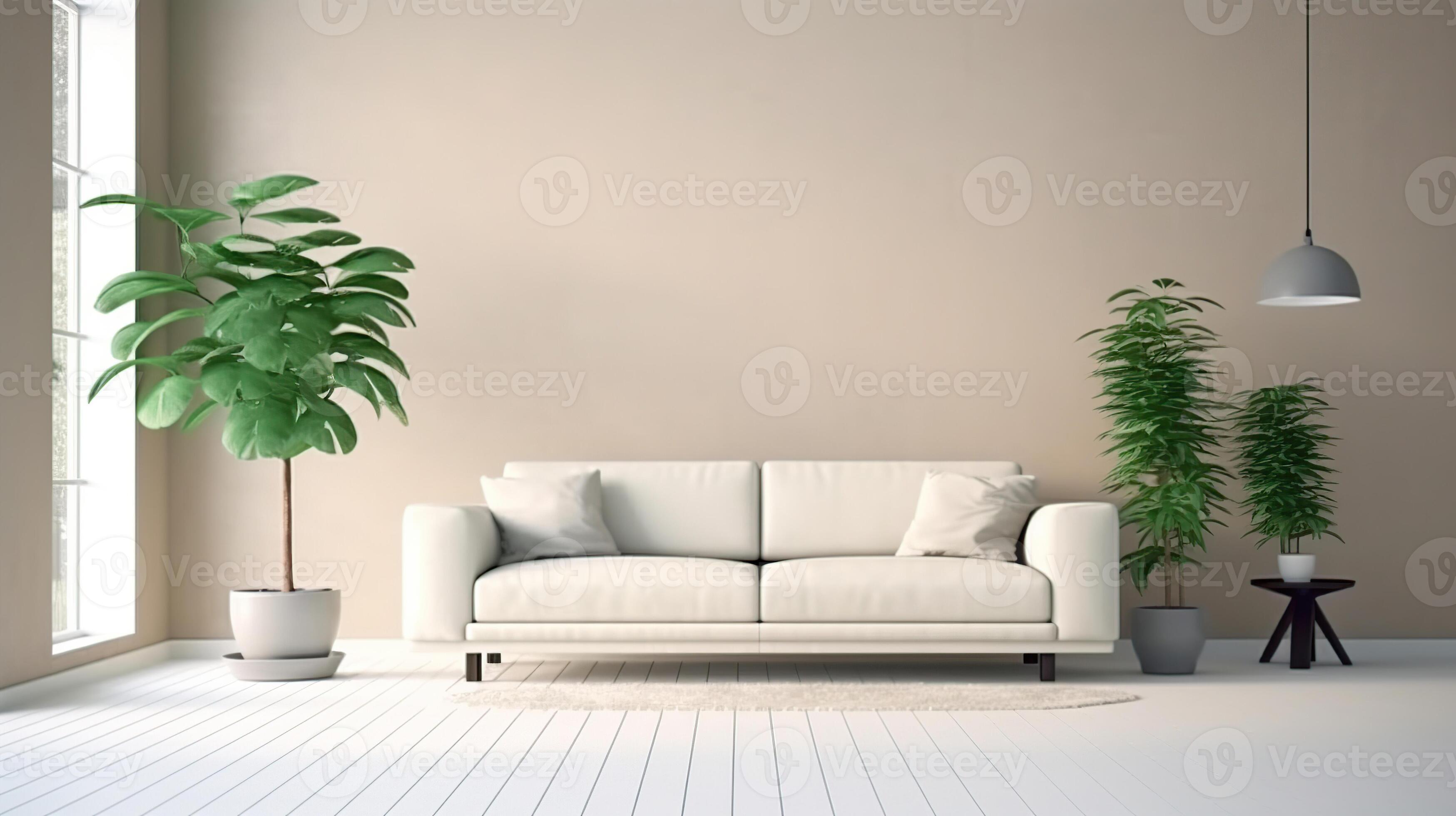 modern minimalist interior living room background Generative AI