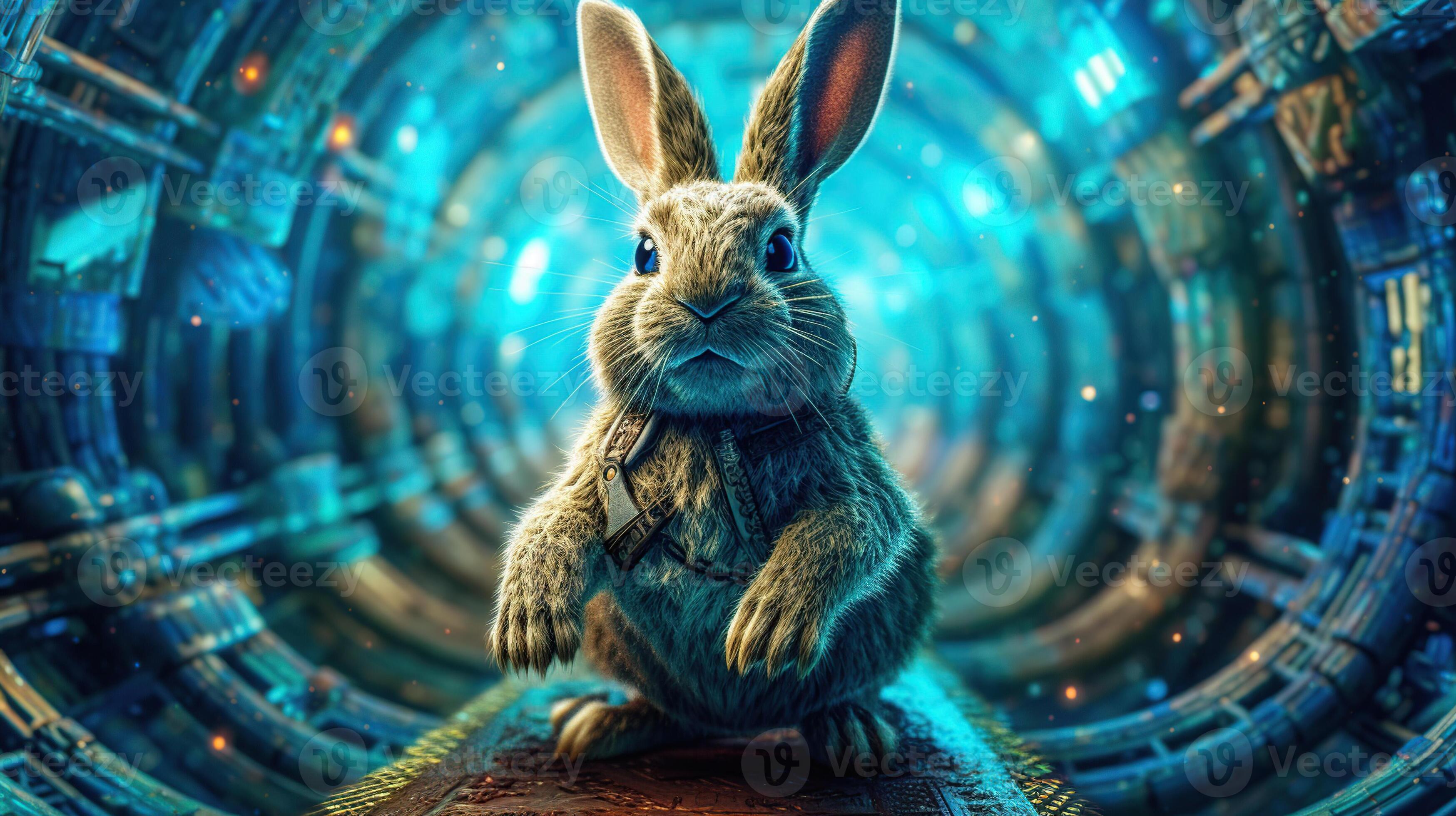 Aquarius the Rabbit Zodiac Sign Generative AI 26203412 Stock Photo at