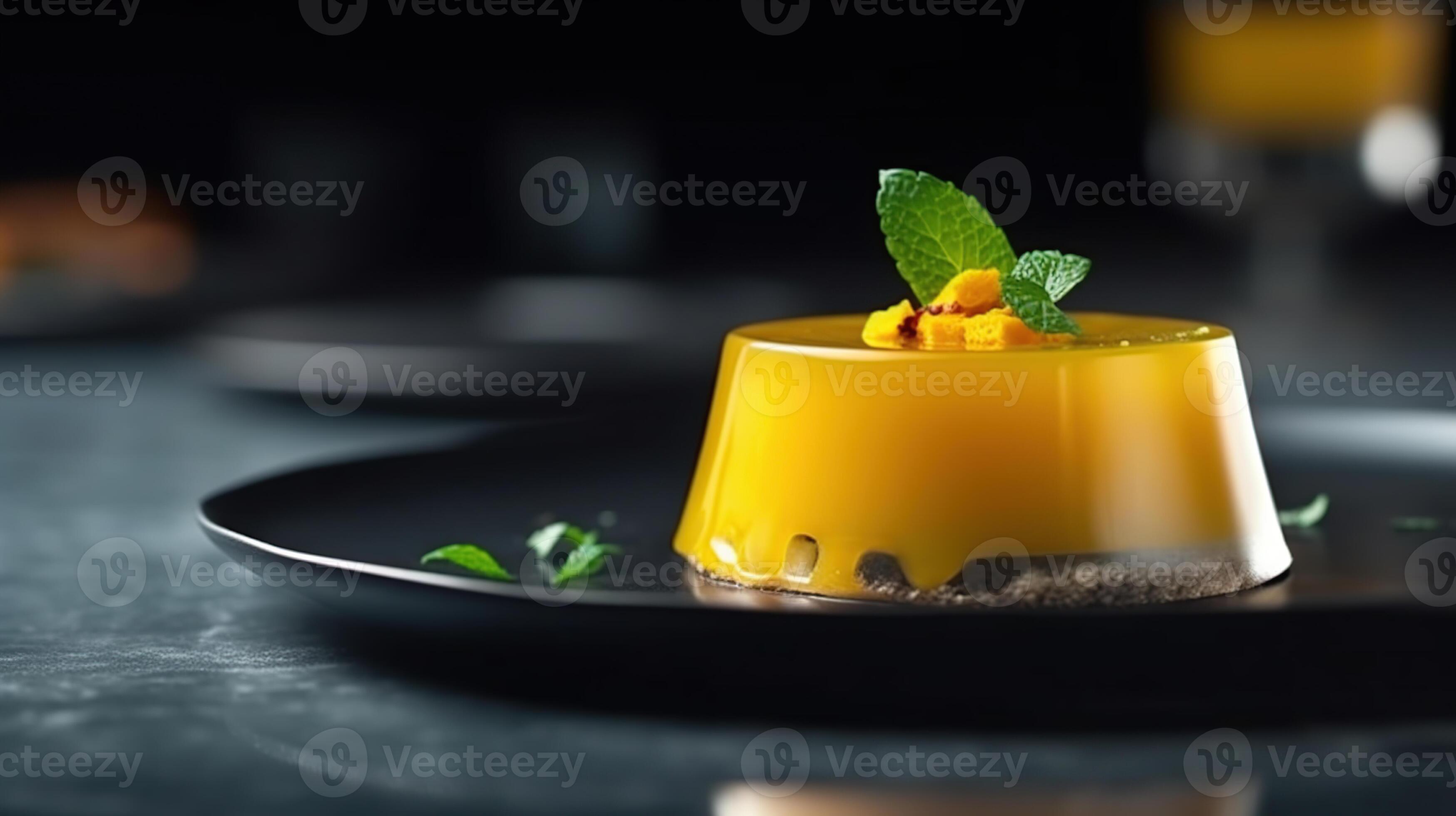 Mango pudding, jelly, dessert AI generated image 26204006 Stock Photo