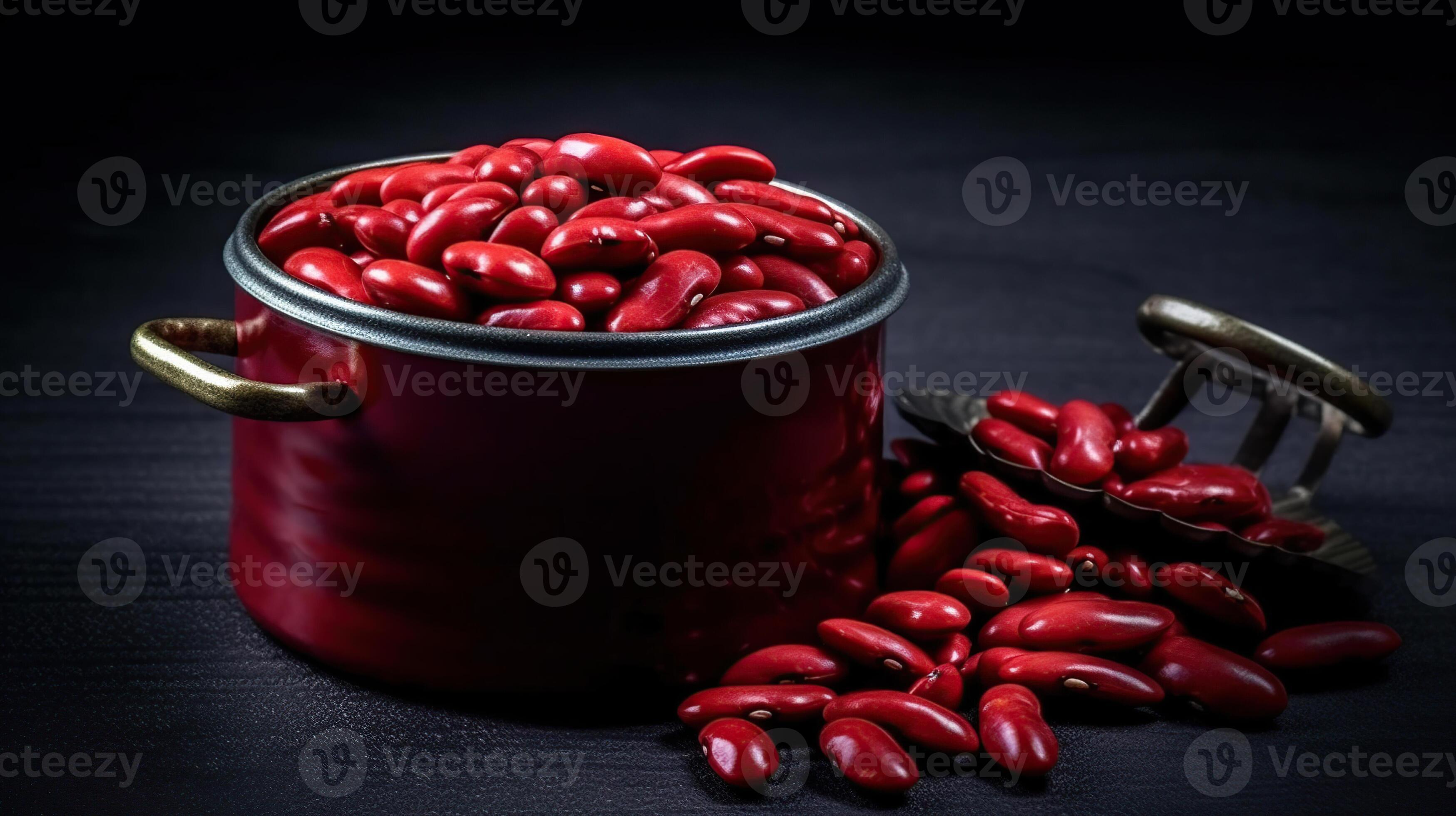 Sweet Red Beans Japanese Canned Food Ingredient AI Generated Image 