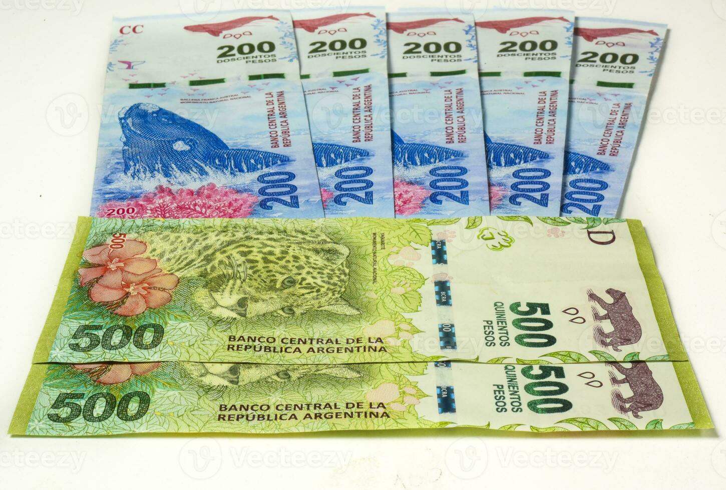 Two hundred and five hundred, new note, Argentina photo