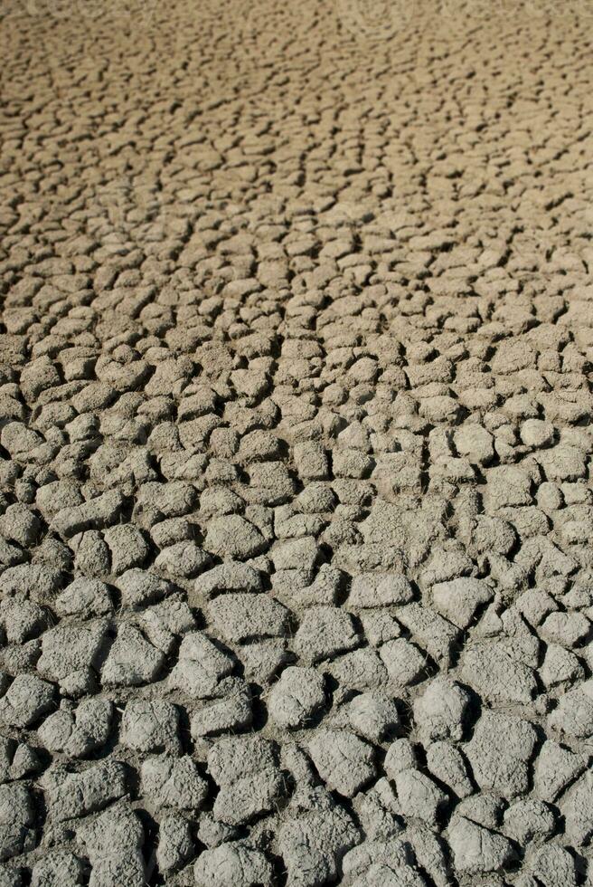 Broken soil in Pampas environment , Patagonia, Argentina. photo