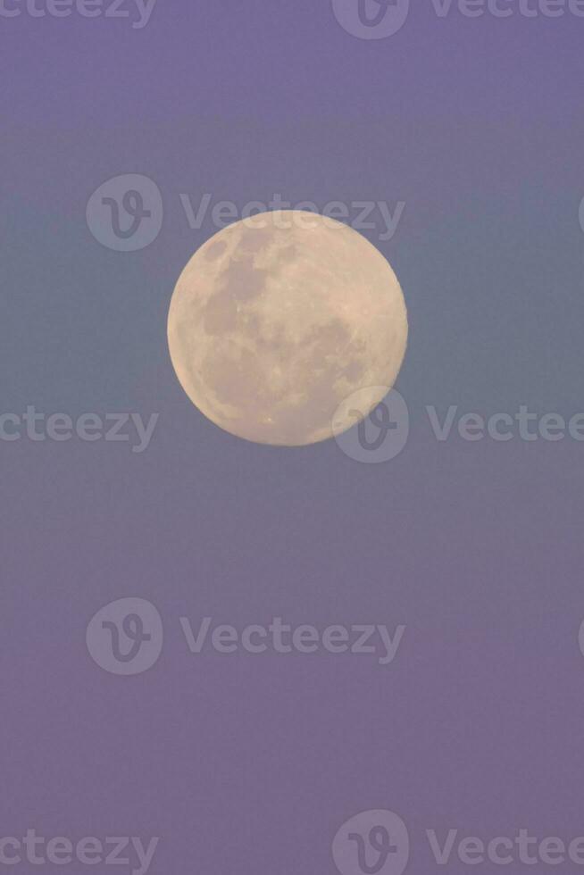 Moonrise , Full moon in the sky, Patagonia, Argentina photo