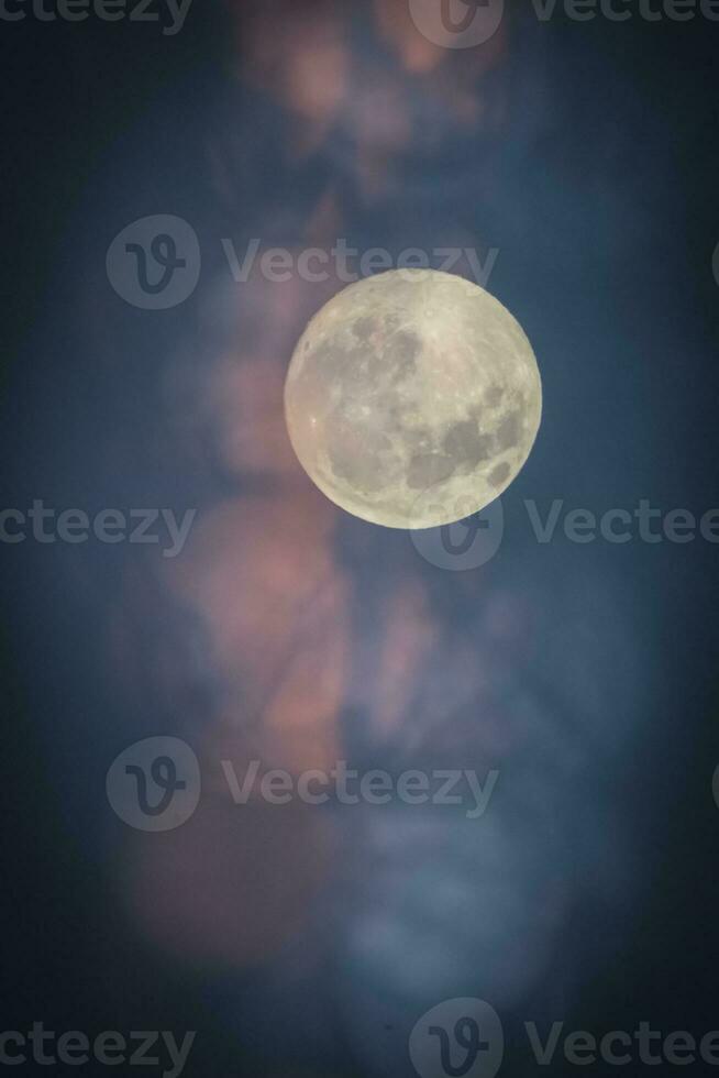 Moonrise , Full moon in the sky, Patagonia, Argentina photo