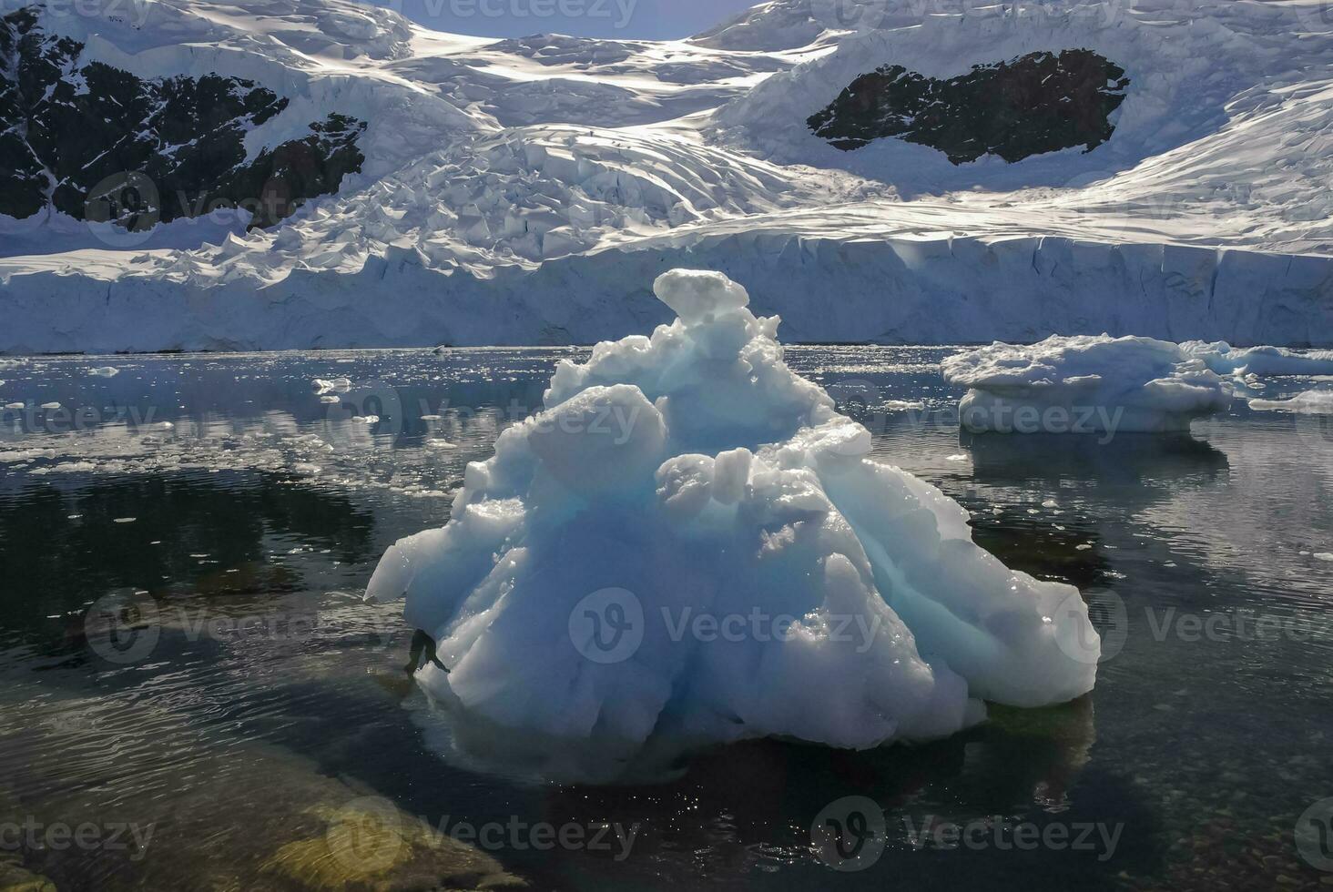 Floating ice, near the Antarctic Peninsula. photo