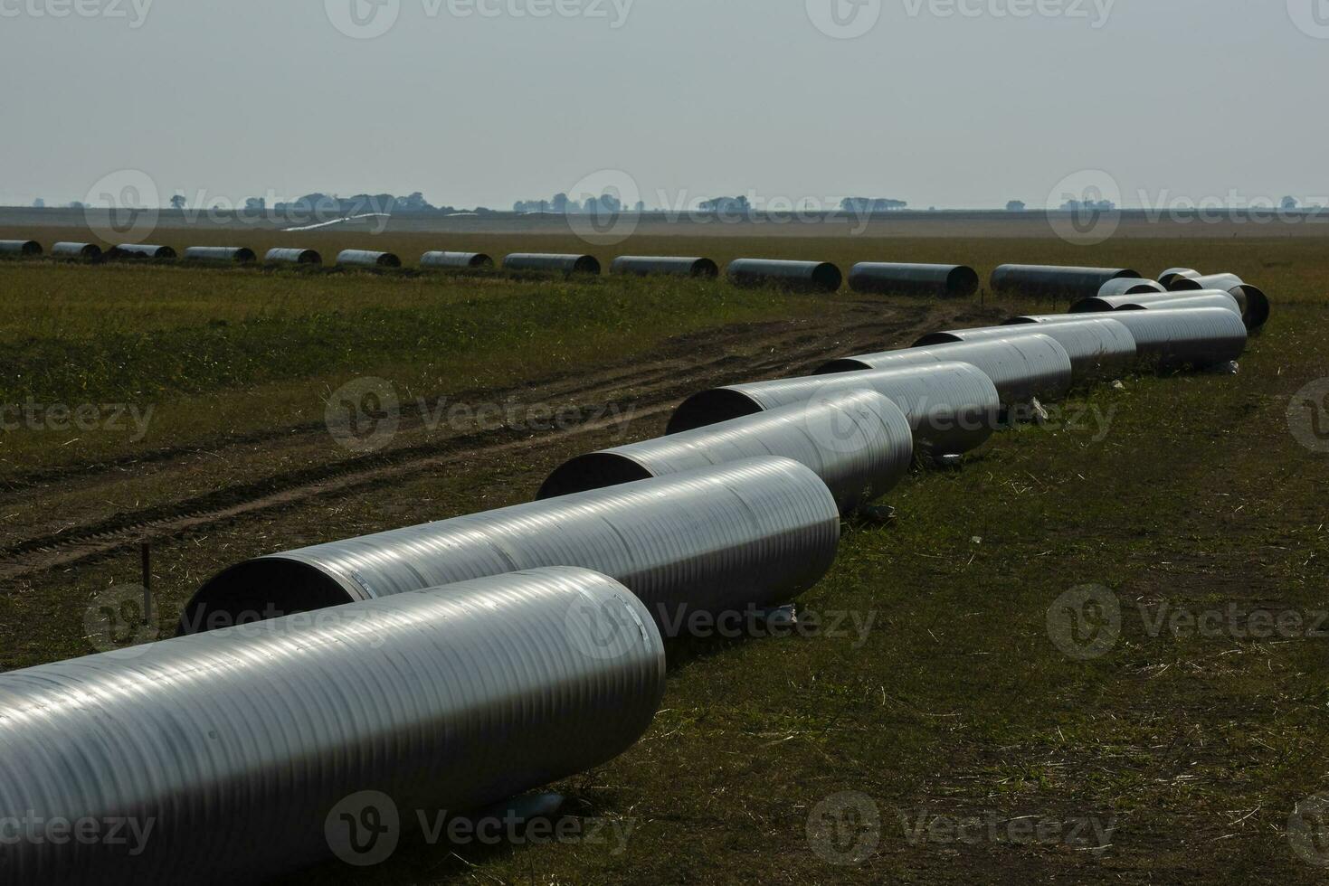 gas tubería construcción, la pampa provincia , Patagonia, argentina. foto