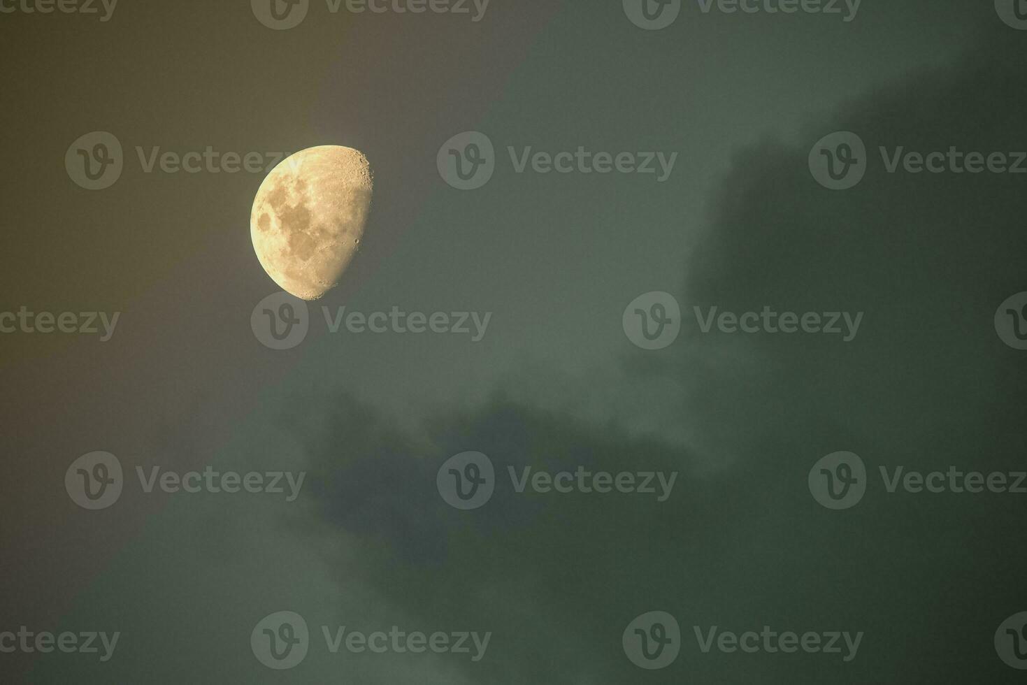 Moonrise , Full moon in the sky, Patagonia, Argentina photo