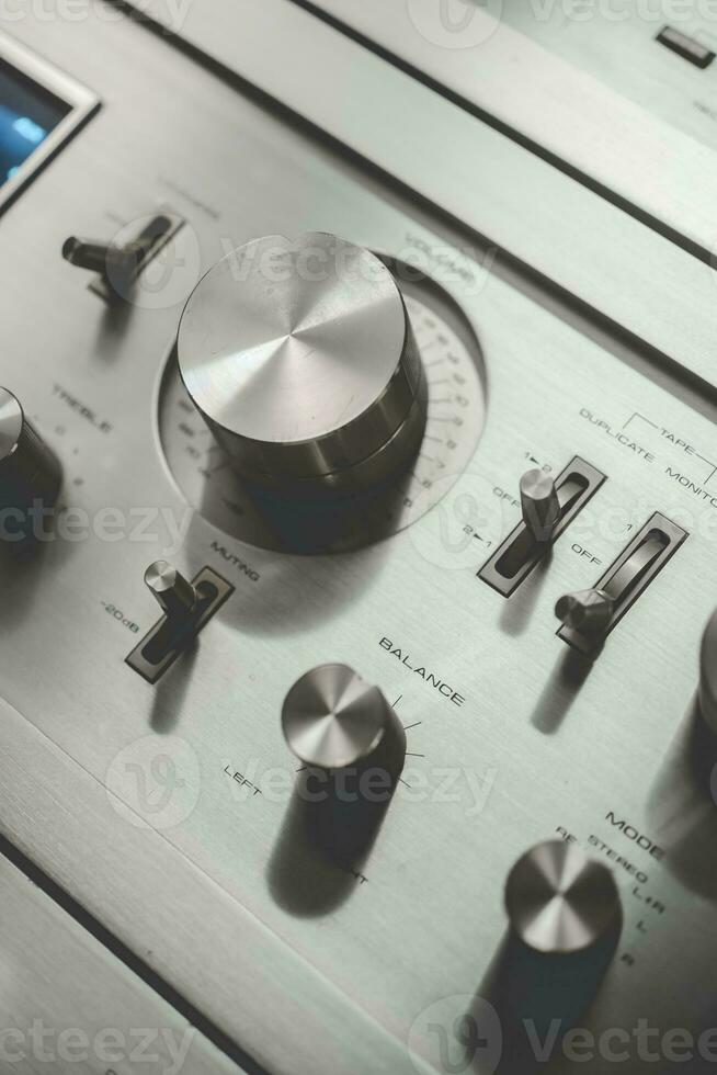 Vintage sound equipment, vintage color photo